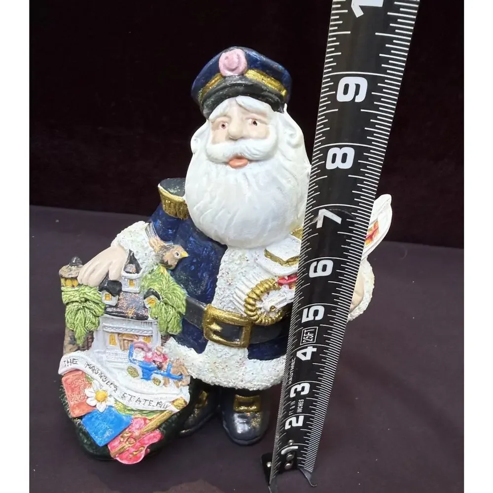 Mississippi State Santa Claus Painted Ceramic Handmade